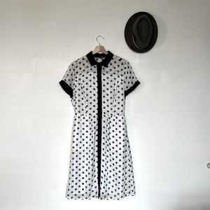 J. Peterman Polka Dot Shift Dress, Size 10